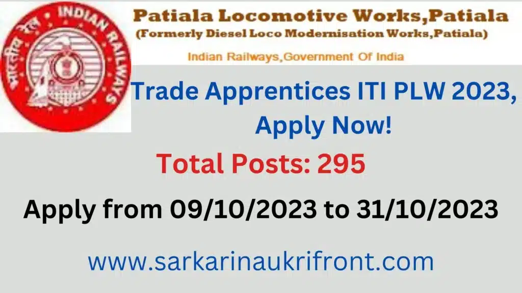 Trade Apprentices PLW 2023, Apply Now!