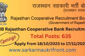 RCRB Rajasthan Cooperative Bank Recruitment 2023