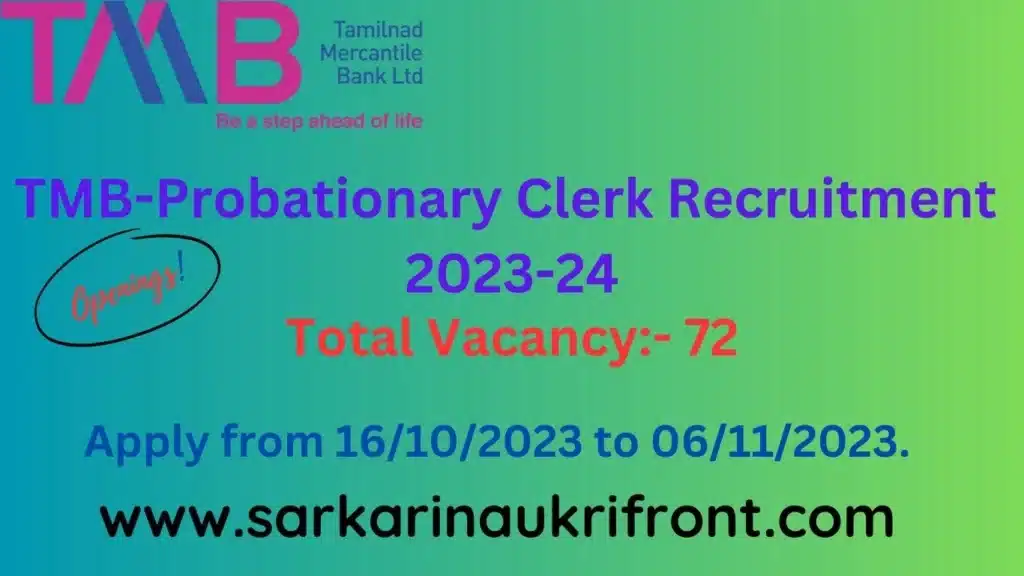 TMB-Probationary Clerk 2023-24