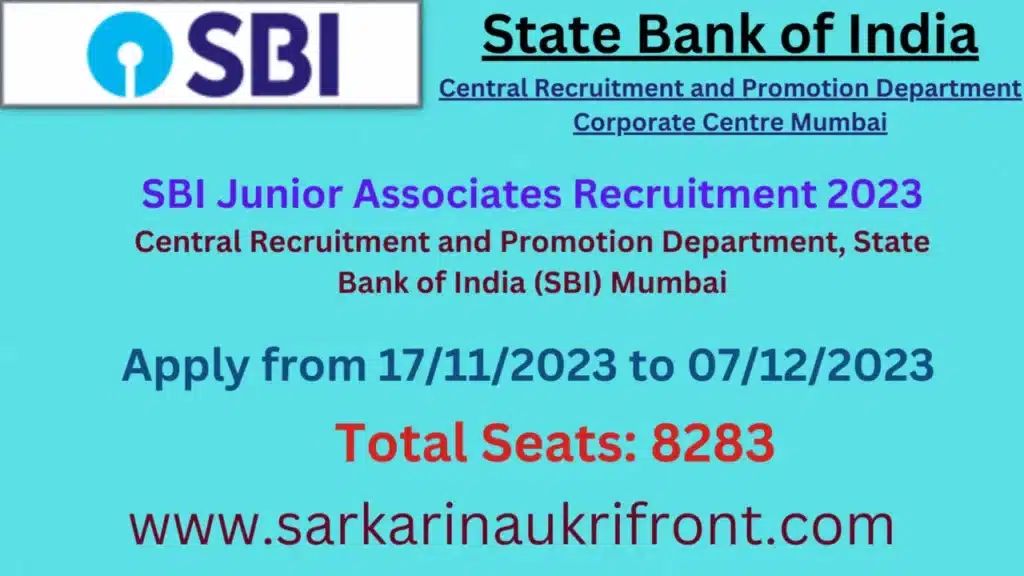 SBI Junior Associates Recruitment 2023