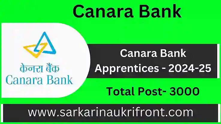 Canara Bank Apprentices 2024 25