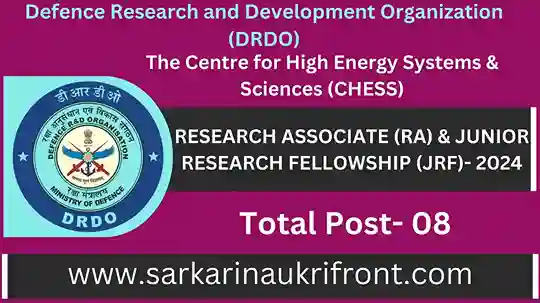 2024 DRDO CHESS RA and JRF