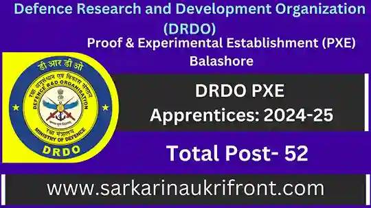 DRDO PXE Apprentices 2024 25