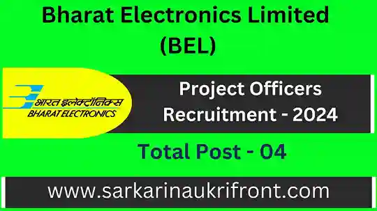 BEL Project Officers Recruitment 2024