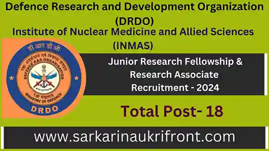 DRDO INMAS RA JRF Walk in 2024