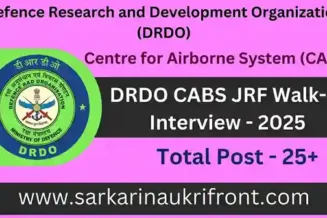 DRDO CABS JRF Walk In Interview 2025 Result