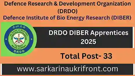 DRDO DIBER Apprentices 2025