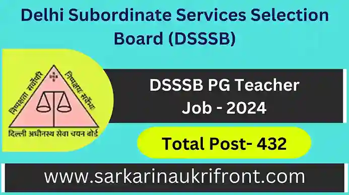 DSSSB PG Teacher Job 2024