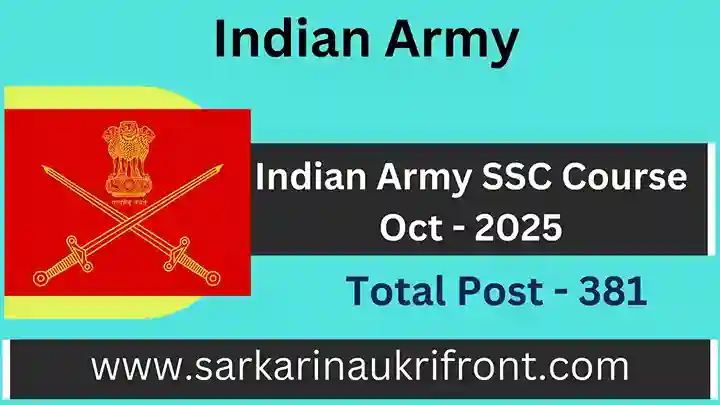 Indian Army SSC Course Oct 2025