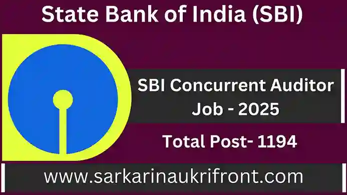 SBI Concurrent Auditor Job 2025