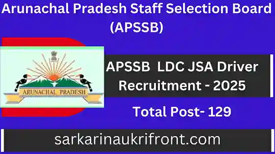 APSSB LDC JSA Driver Recruitment 2025