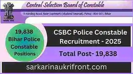 CSBC Police Constable Recruitment 2025