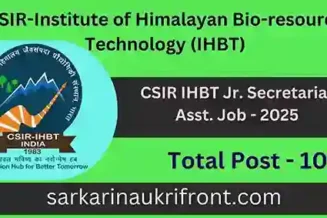 CSIR IHBT Jr Secretariat Asst Job 2025