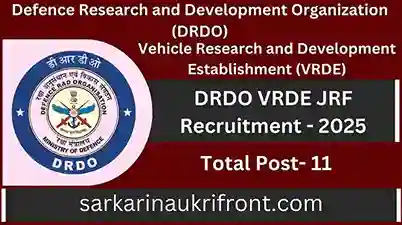 DRDO VRDE JRF Recruitment 2025