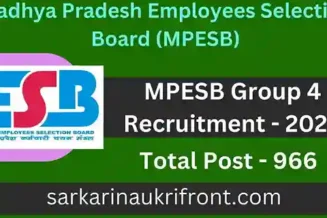 MPESB Group 4 Recruitment 2024