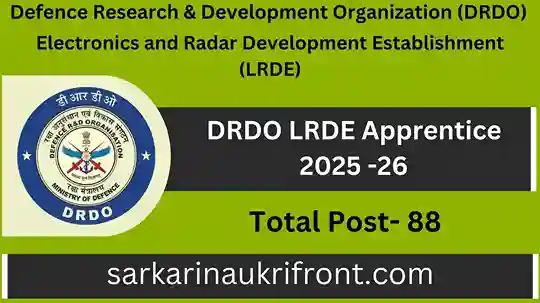 DRDO LRDE Apprentice 2025 26