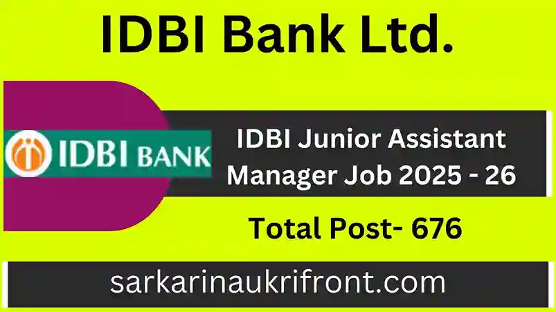 IDBI Junior Assistant Manager Job 2025 26