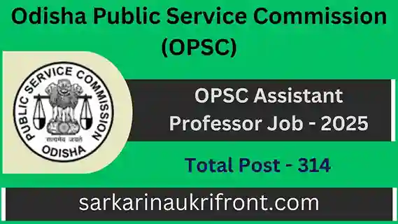 OPSC Assistant Professor Job 2025