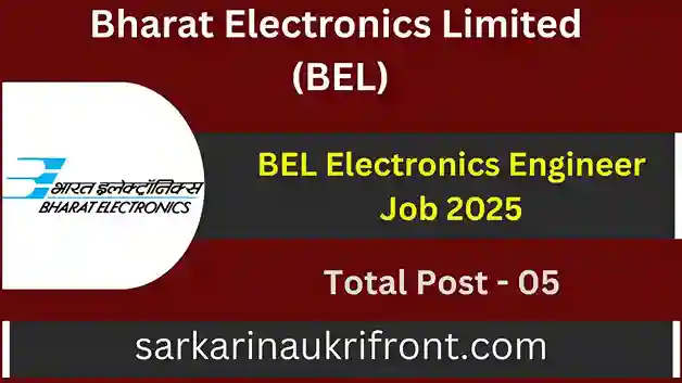 BEL Electronics Engineer Job 2025