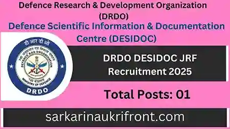 DRDO DESIDOC JRF Recruitment 2025