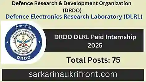DRDO DLRL Paid Internship 2025