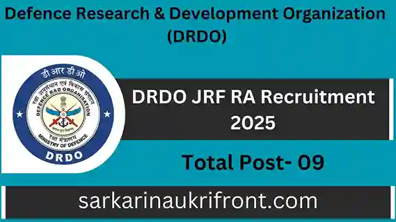 DRDO JRF RA Recruitment 2025