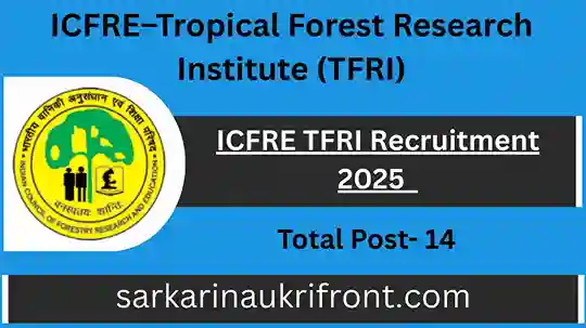 ICFRE TFRI Recruitment 2025