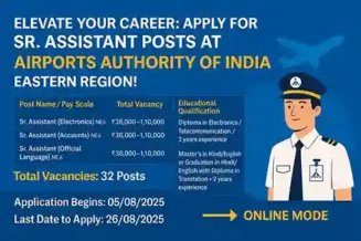 AAI Sr Assistant Recruitment 2025