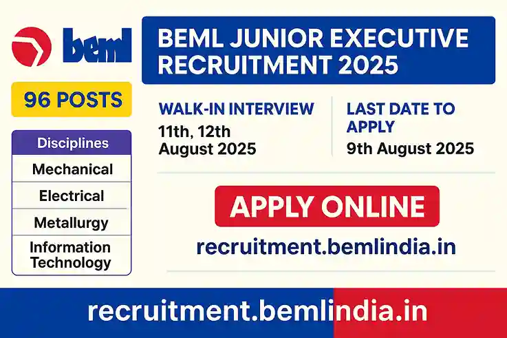 BEML Junior Executive Recruitment 2025