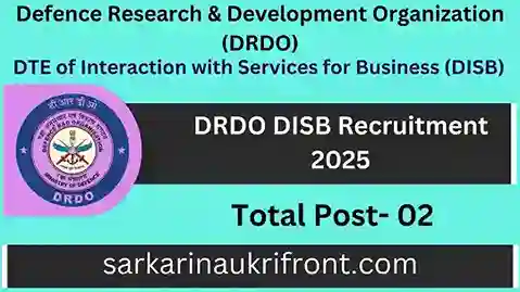 DRDO DISB Recruitment 2025