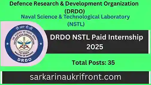 DRDO NSTL Paid Internship 2025