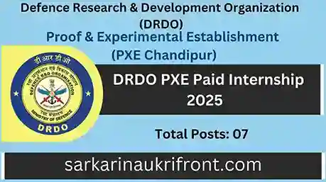 DRDO PXE Paid Internship 2025