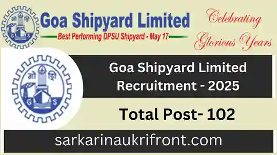Goa Shipyard Limited Recruitment 2025