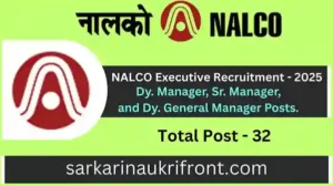 NALCO Executive Recruitment 2025