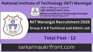 NIT Warangal Recruitment 2025
