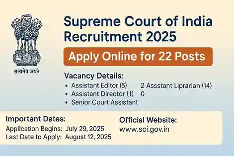 Supreme Court of India Recruitment 2025