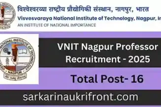 VNIT Nagpur Professor Recruitment 2025
