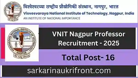 VNIT Nagpur Professor Recruitment 2025