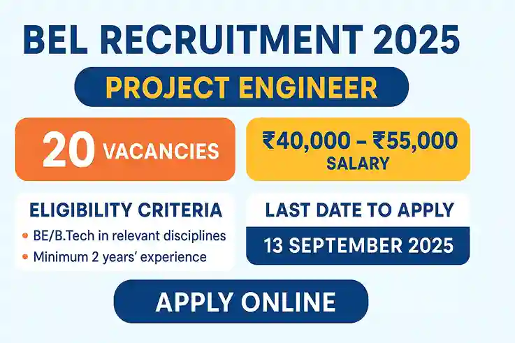 BEL Project Engineer Vacancy 2025