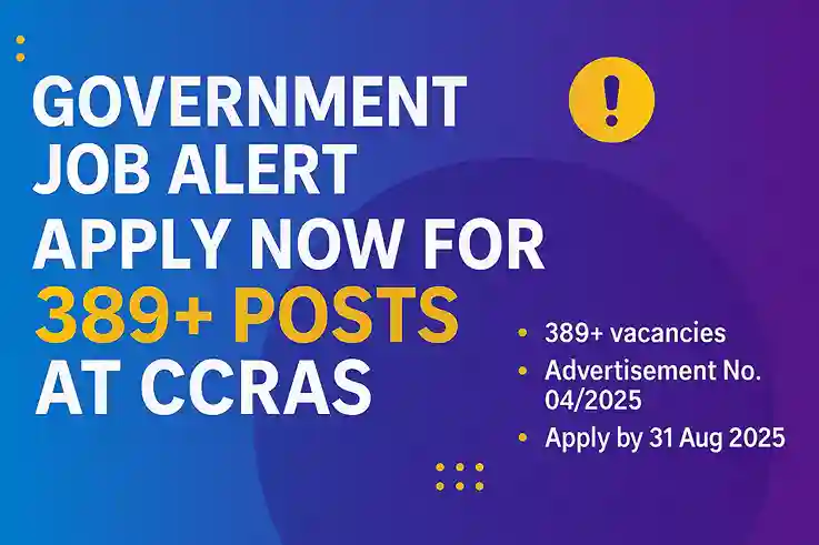 CCRAS Various Group Recruitment 2025