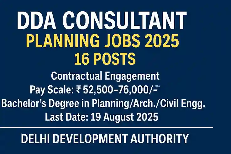 DDA Consultant Planning Jobs 2025