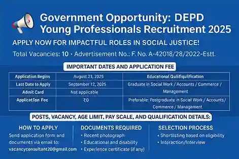 DEPD Young Professionals Recruitment 2025