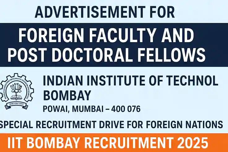 IIT Bombay Post Doctoral Fellow Jobs 2025
