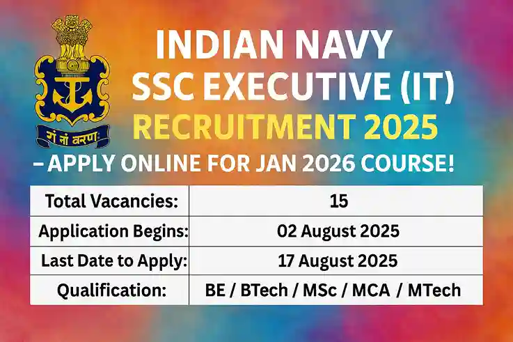 Indian Navy SSC Executive IT Job 2025