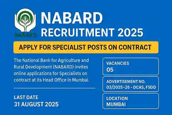 NABARD Specialists Recruitment 2025