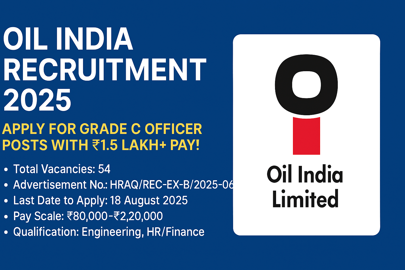 Oil India Officer Posts 2025
