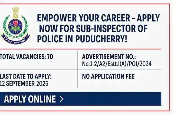 Puducherry Police Sub Inspector Job 2025