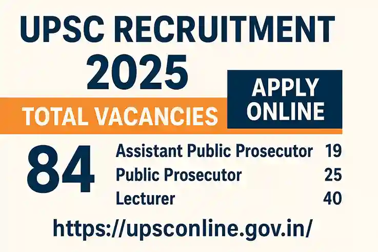 UPSC Lecturer Public Prosecutor Job 2025