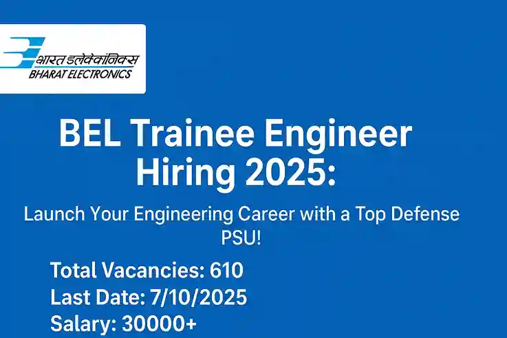 BEL Trainee Engineer Hiring 2025