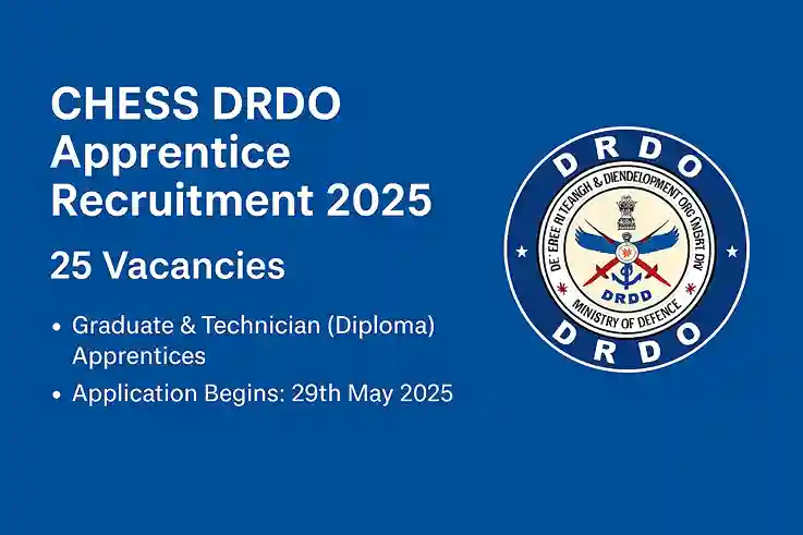 CHESS DRDO Apprentice Recruitment 2025